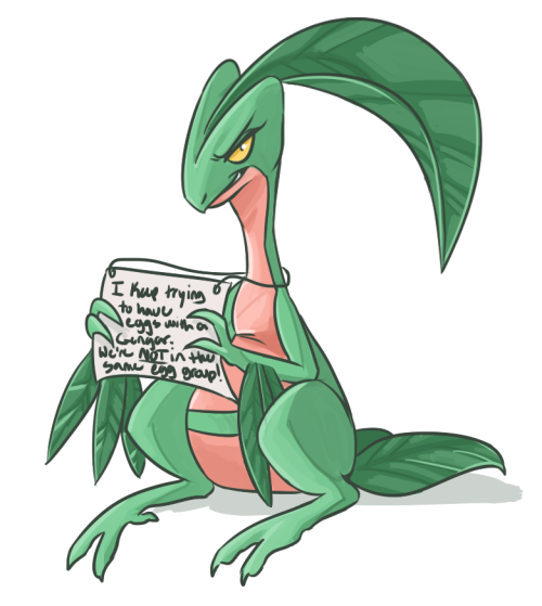 secretstabby: This is supposed to be Pokemon SHAMING, Grovyle! Stop looking so pleased with yourself