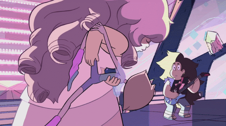 charlesoberonn:  Rose Quartz and Pearl Fusion / Rainbow Quartz Dance