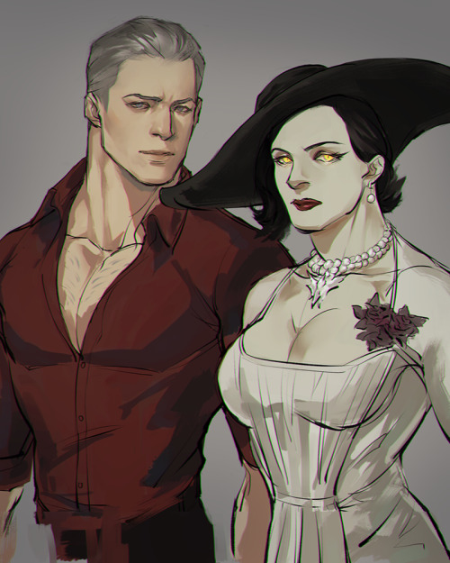 I just wanted to draw hot vampire MILFs and DILFs together (but not in a shippy way). Lady Dimitresc