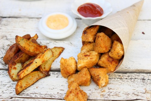 Vegan Fried Poppables Round UpPopcorn Tofu with Mint Honey MustardThe Best Tofu Popcorn Nuggets &