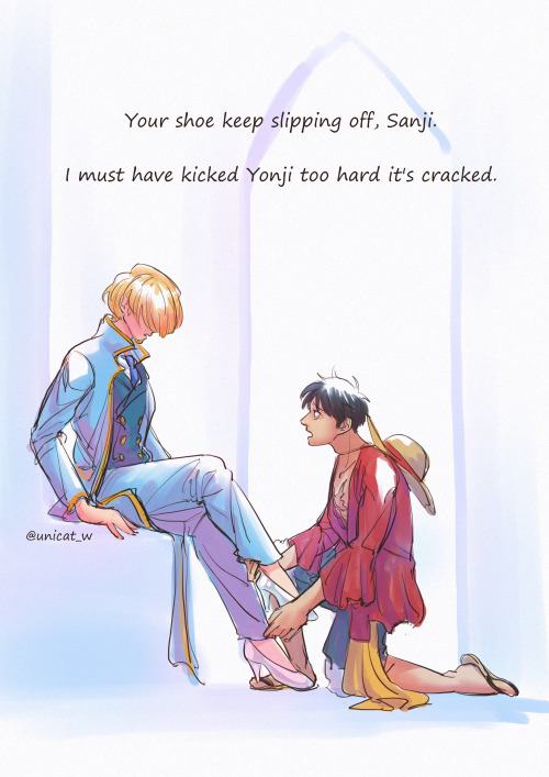unicat-w: Sanji’s blue suit from usj 2021 remind me of cinderella and I want to see them fight