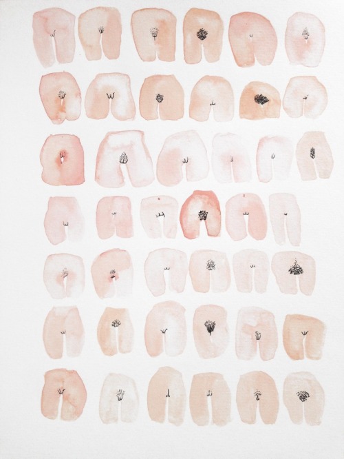 theformalist:  42 Vaginas, 2014. Water Color adult photos