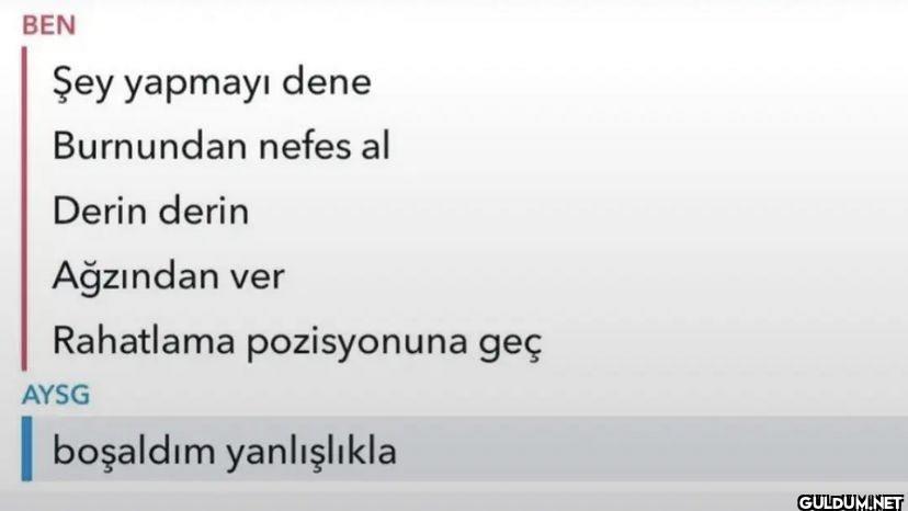 BEN Şey yapmayı dene...