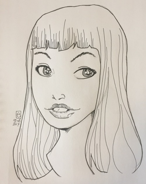 comicbookfashionuniverse:Portrait sketch of transgender model/pornstar Bailey Jay