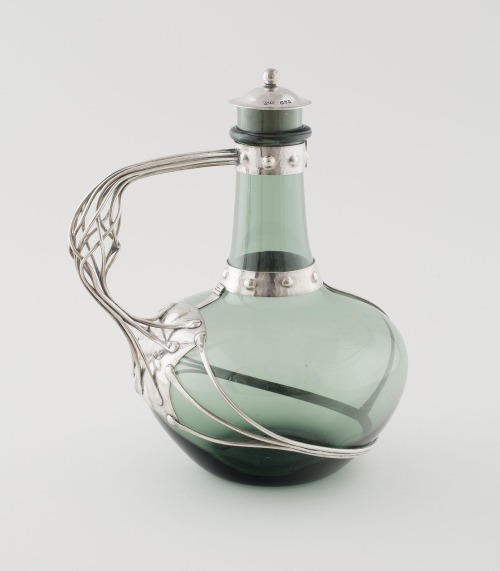 heaveninawildflower: Decanter (1901). Silver and glass.  Designed by Charles Robert Ashbee (English,