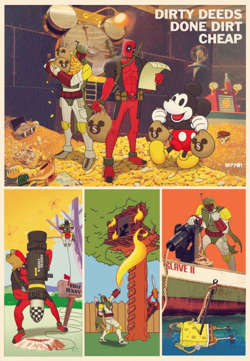 extraordinarycomics:  Deadpool & Boba Fett by M7781.