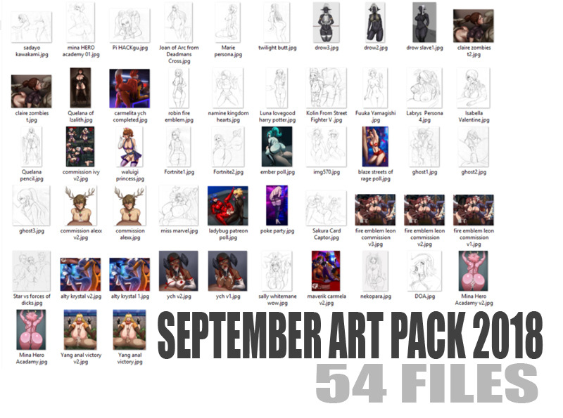 Woohoo! ^w^/ September Pateron art Pack! It is sent today to my lovely Patrons. &lt;3You
