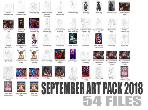 Woohoo! ^w^/ September Pateron art Pack! It is sent today to my lovely Patrons. <3You can get this kind of big art packs each month for only ũ  at my Patreon.  https://www.patreon.com/DearEditor