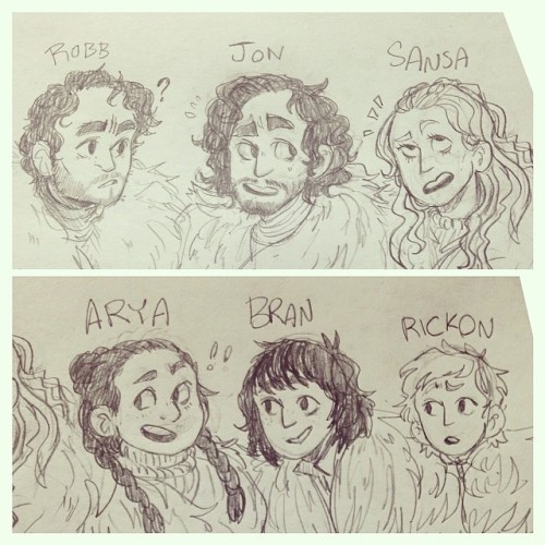eggpreg:season 1 stark children being happy and together more like MY ONE WEAKNESS