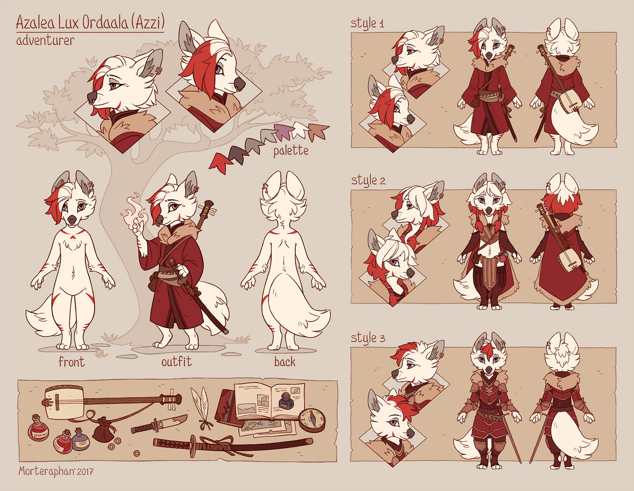 morteraphan:   Big reference commission for Azzi. Now is complemented by designs