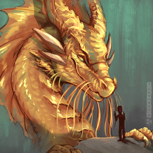 biohazardia:Gold dragon gets his bedtime story :) 