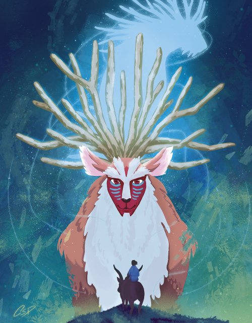  The great forest spirit.Princess Mononoke fanart.Ko-fi  ♥ 