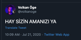 Volkan Öge’yi...