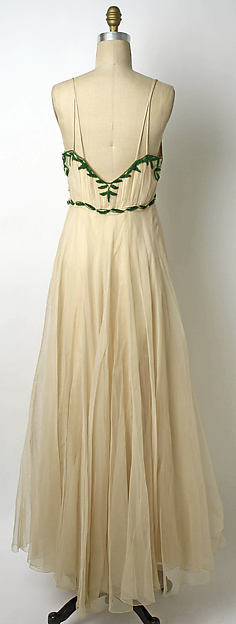 Heaveninawildflower - Evening dress (June 1942). Silk and glass....