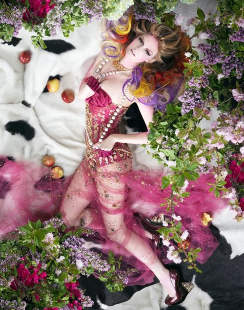 honeykick:  She’s A Rainbow (Lydia Hearst)  Photographed by Elias Wessel, Vixen magazine, Spring 2010