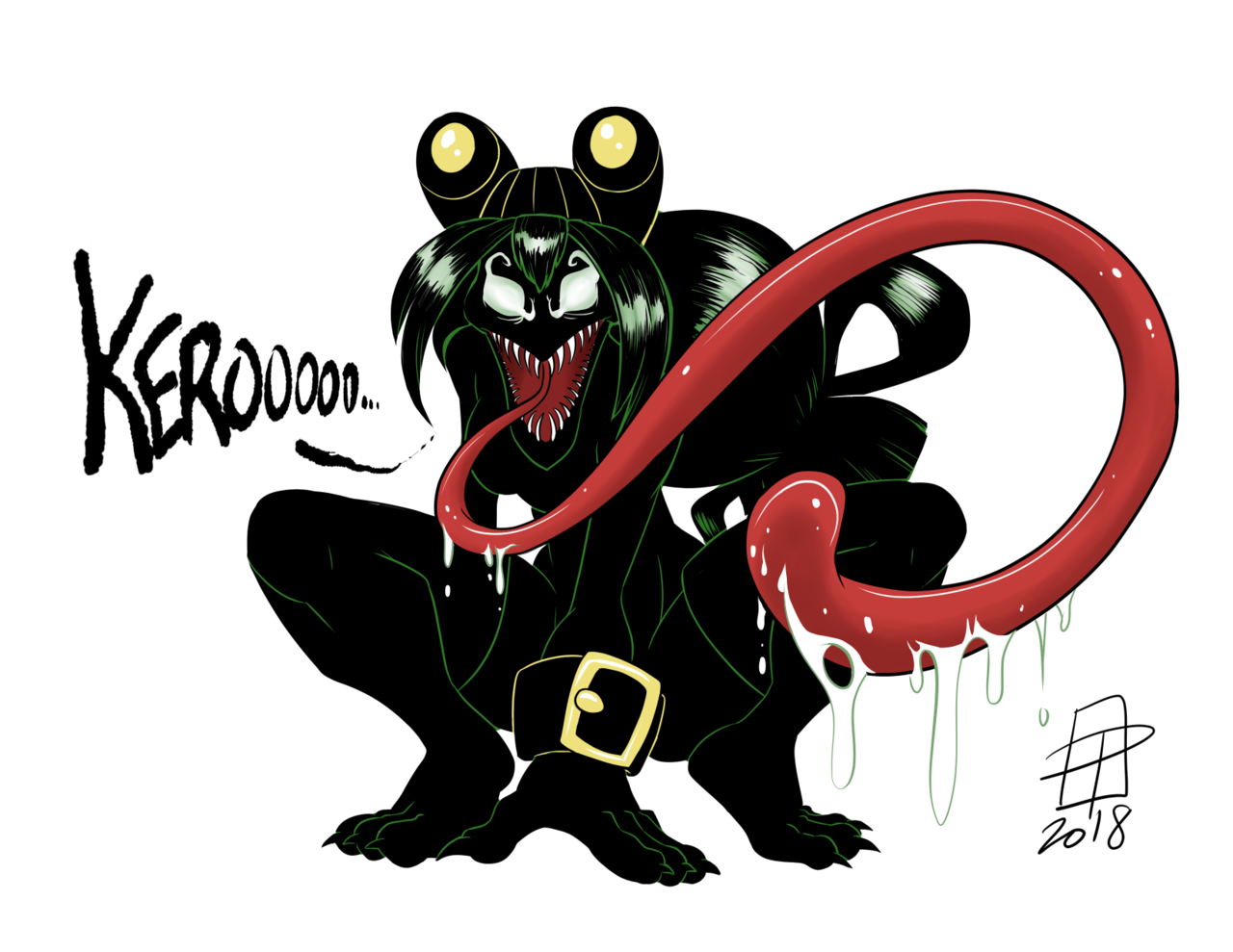 callmepo: Venomized Froppy!  I always draw one creepy image for Halloween and this