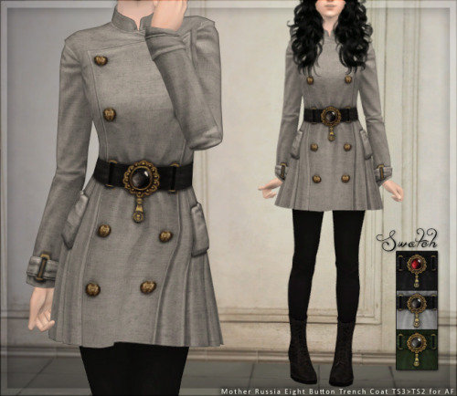 TS3>TS2 Mother Russia Eight Button Trench Coat for AF