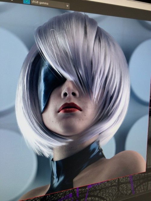 theartofmany:  Artist:  Chauliac RomainTitle:  NieR: Automata “The goal of this personal project is to study how to create a believable character working on a middle distance to then re-use on other project.I’m based on a photo reference from the