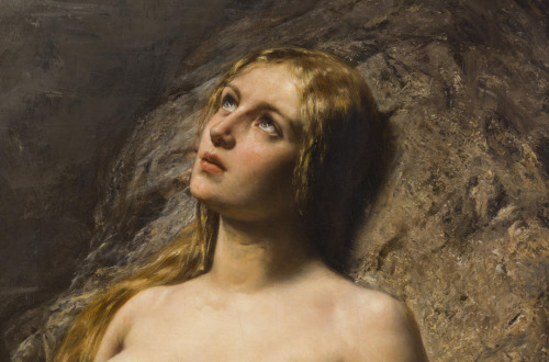 oliviacatherinefionn:The Penitent Mary Magdalene in the Cave - Eduard Kasparides (1890)