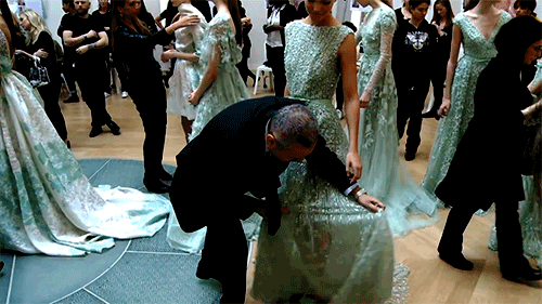 girlannachronism:  Elie Saab spring 2012 couture backstage