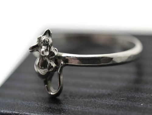 Sterling Silver Mouse/Rat Ring // $38