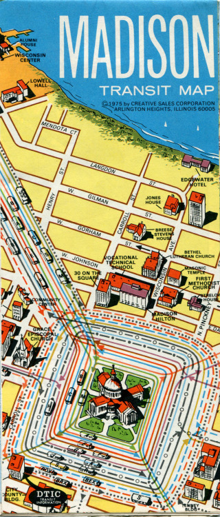 Madison transit map, 1975.