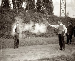 historynet:  Early bullet-proof vest demonstrated