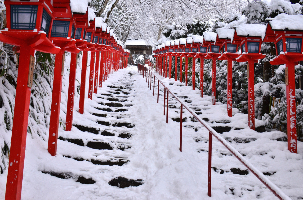 雪の貴船神社 京都フリー写真素材 Photographix