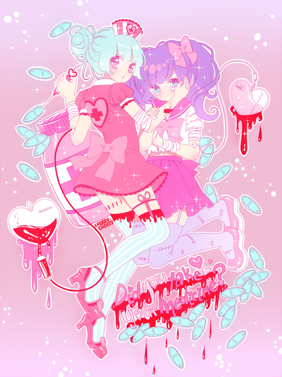 cherrycheezy:    “Did you take your medicine?” This is my art, do NOT delete