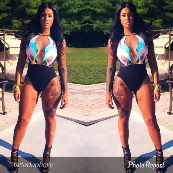 1sograteful:  Tatted UP Holly  Sexxxy
