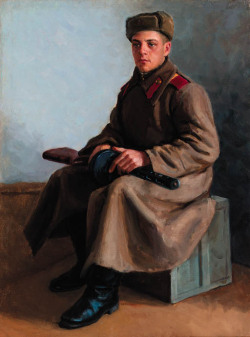 Valentin Sidorov (Russian, b.1928), The Young Soldier, 1952. Oil on canvas, 31½ x 23½in. (80 x 59.7cm.)