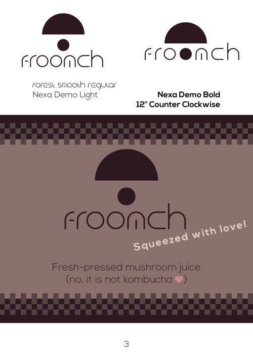 Froomch brand book and some logo sketches