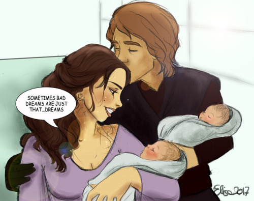 poplitealqueen: lisuli79: Anidala week 2017 - Day 1 - Happy Skywalker family AU (the one where Anaki