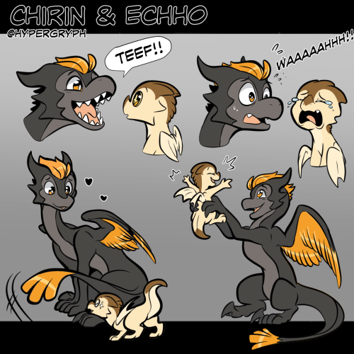 Some Artwork Of Chirin And His Siblings, Eccho And Sunleif ^^