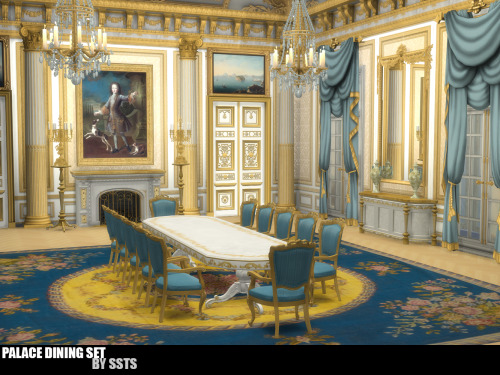 strangestorytellersims:strangestorytellersims: PALACE DINING SET by SSTS New meshes Base game compat