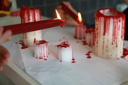 sixpenceee:  Man made bloody candles 