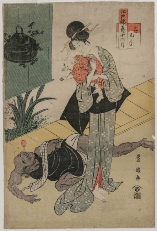 cma-japanese-art:  The Sixth Month (from the series The Twelve Felicitous Months in Edo Brocades), U