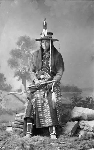 jeannepompadour:Portrait of She Came Spotted (seated) an unidentified Native American Sioux woman, p