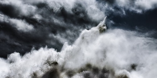 landscape-photo-graphy:The Fury of the Sea Against a Dark Sky Captured by Alessandro Puccinelli