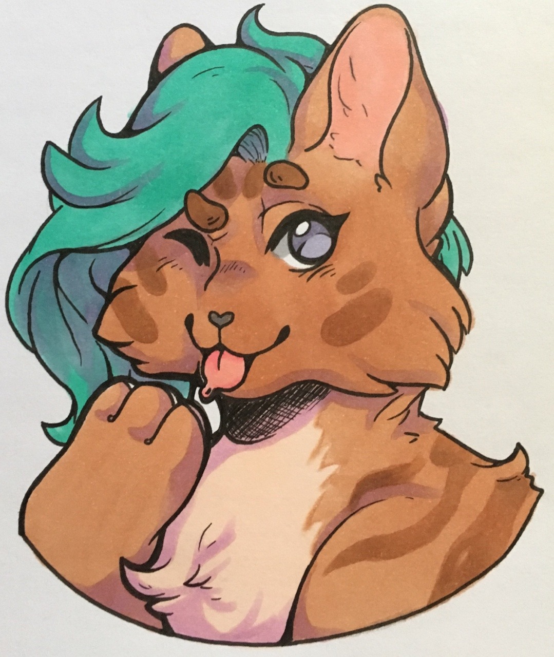 arsenic-cadence-arts:Super cute gift for the kind person who bought an adopt, then