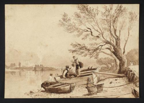 Bathers; Westminster Bridge in the Distance, David Cox, TatePurchased as part of the Oppé Col
