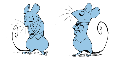 gearfish:Comic about a mouse putting on a tiny tuxedo