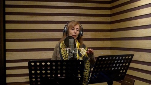 Fairuz at Angel Studios, while recording her latest album...