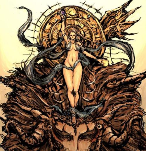 finalfantasyvi:The Gods of Magic (Goddess, Demon and Fiend/Doom) - FFVI by 元村人