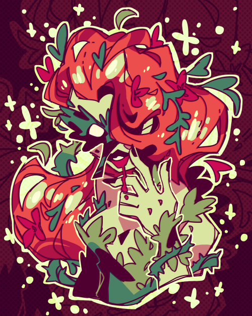 onebadnoodle:lips made of poison thorns and skin of ivy