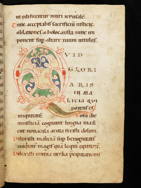 Sarnen, Benediktinerkollegium, Cod. membr. 19, p. 53r on Flickr.Via Flickr:Manuscript title: Psalter