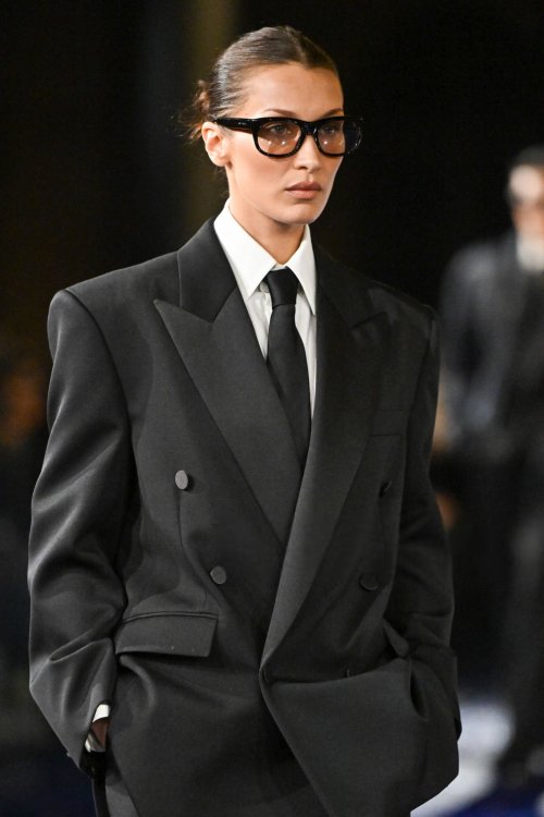 Bella Hadid Walks The Runway During The Saint Laurent Womenswear Spring 2025 Show.