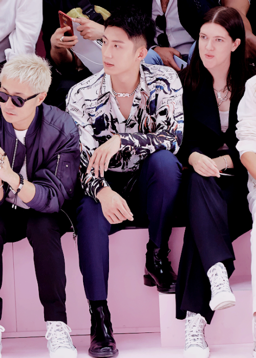 johnny huang attends the dior homme menswear spring summer 2020 show as part of paris fashion week o