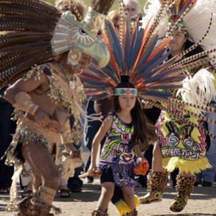 nativefaces:  (Mexica) Aztec dancers.  