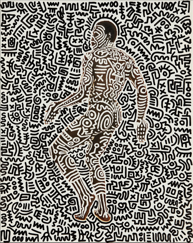 ohthentic: igormaglica:  Keith Haring (1958–1990), Untitled (Bill T. Jones), 1984.